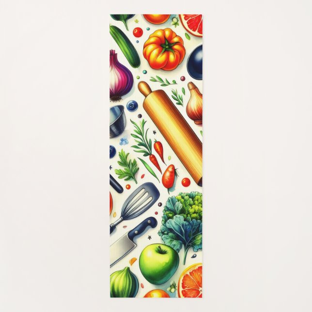 Yoga in the kitchen. yogamatte (Vorderseite)
