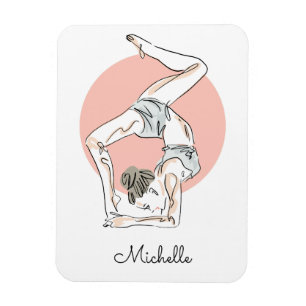 Yoga-individuelle Name-Magnet Magnet