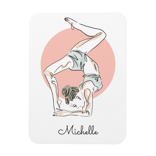 Yoga-individuelle Name-Magnet Magnet (Vertikal)