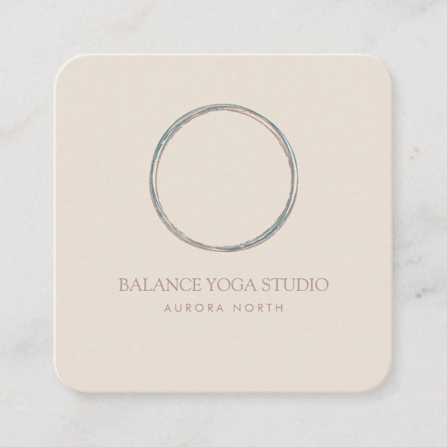Yoga-Individuelle Name Quadratische Visitenkarte (Vorderseite)