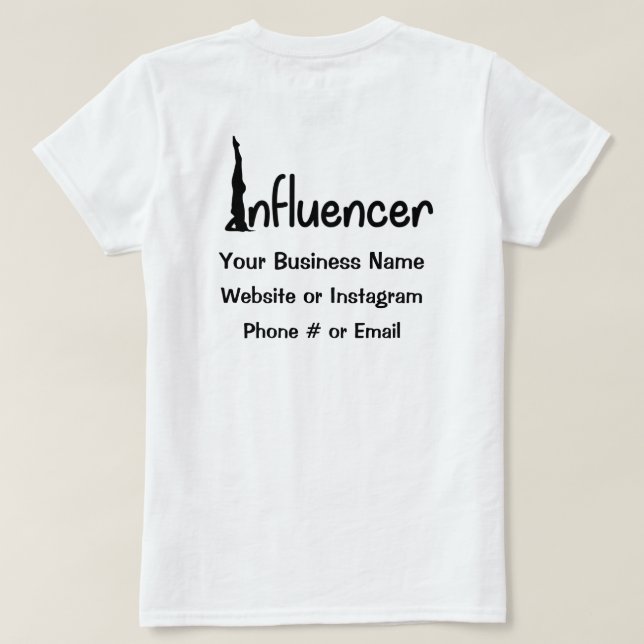 Yoga Influencer-T - Shirt (Design Rückseite)