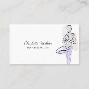 Yoga Instructeur Arbre Pose Carte de visite