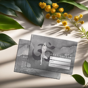YOGA Instructeur Certificat cadeau Elegant Om Symb