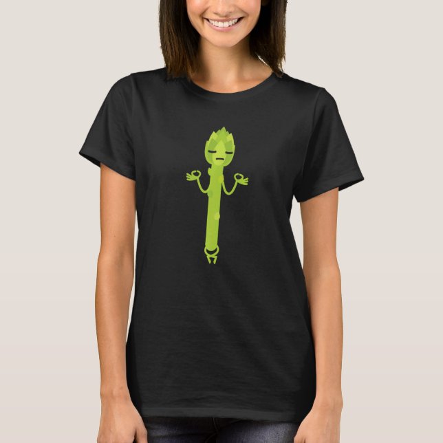 Yoga Instructor Asparagus Vegan Vegetarisches Gemü T-Shirt (Vorderseite)
