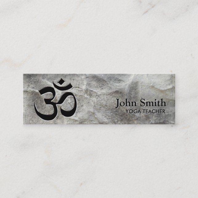 Yoga Instructor Beruflich Om Symbol Mini Visitenkarte (Vorderseite)