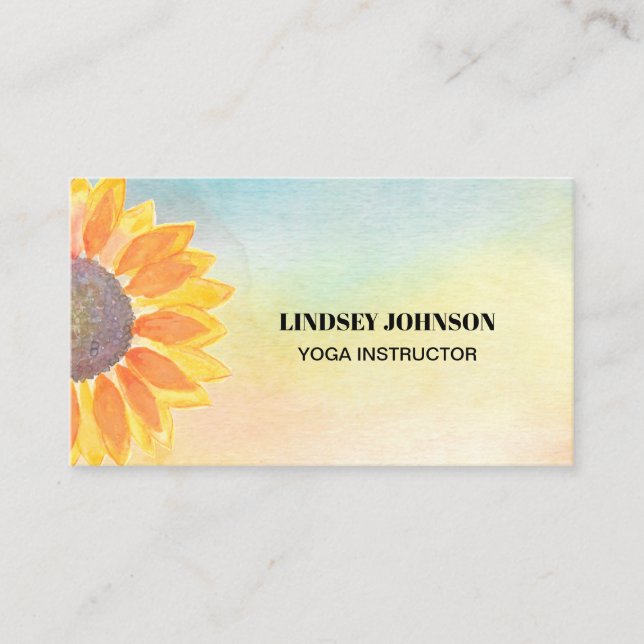 Yoga Instructor Business Card Visitenkarte (Vorderseite)