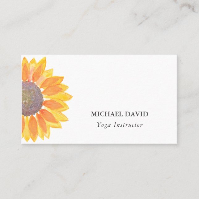 Yoga Instructor Business Card Visitenkarte (Vorderseite)