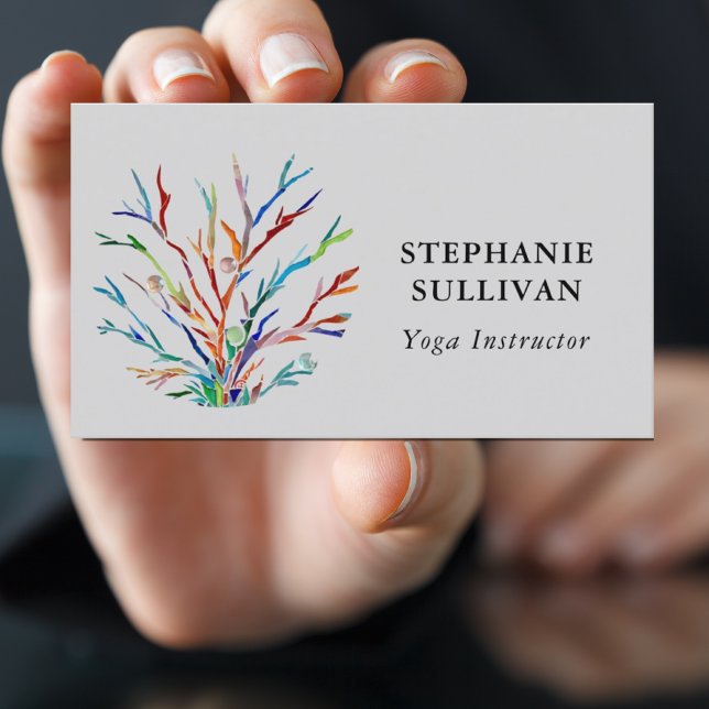 Yoga Instructor Business Card Visitenkarte (Von Creator hochgeladen)