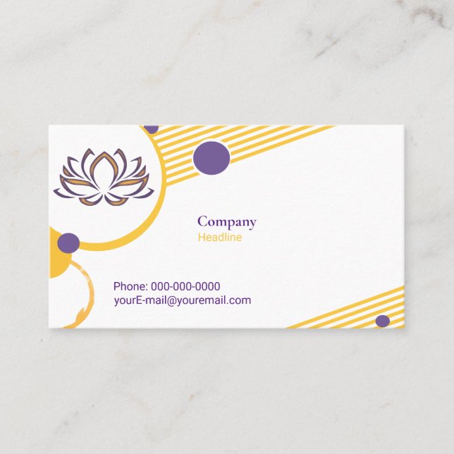 Yoga Instructor Business Card Visitenkarte (Vorderseite)
