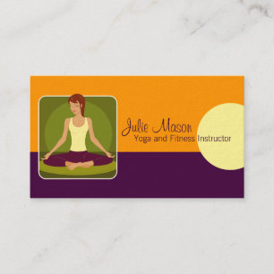Yoga Instructor Business Cards Visitenkarte