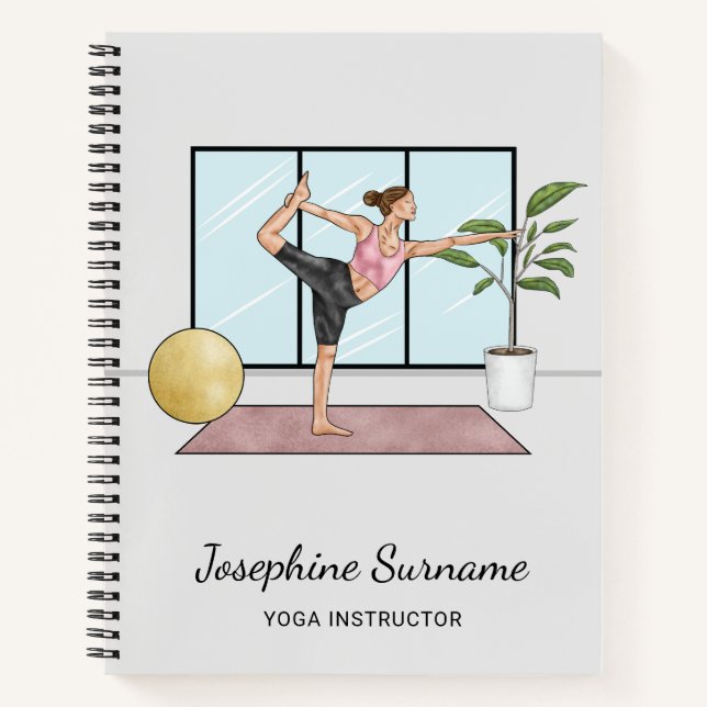 Yoga Instructor Dancer Pose Trainer Persönlicher N Notizbuch (Vorderseite)