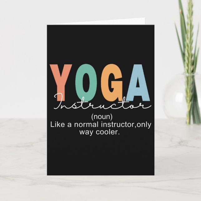 Yoga Instructor Definition Normal Only Cooler Teac Karte (Vorderseite)