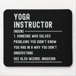 Yoga Instructor Definition Shirts Funny Job Title  Mousepad