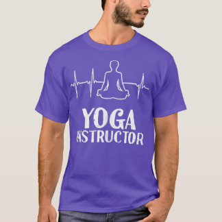 Yoga Instructor Design Heartbeat EKG-Geschenk  T-Shirt