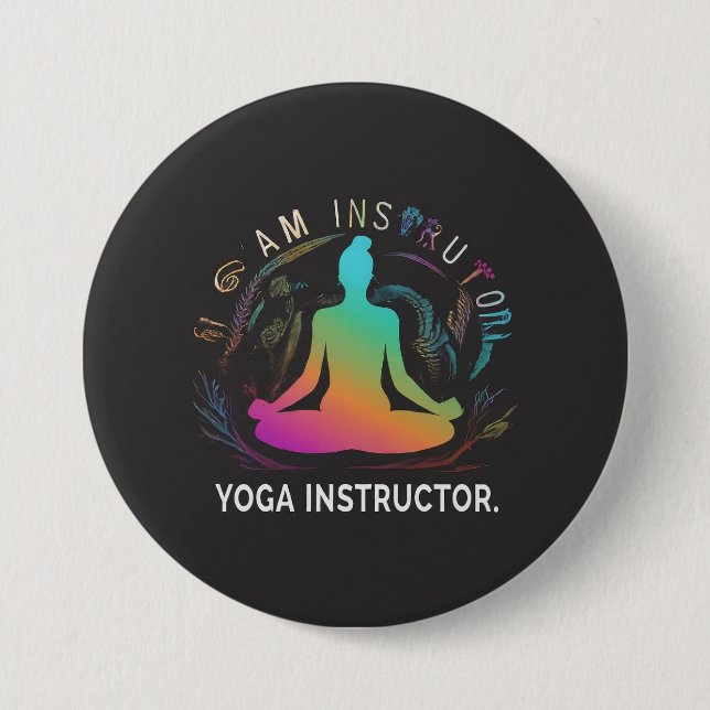 Yoga Instructor-designed Round Button (Vorderseite)