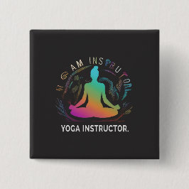 Yoga Instructor Designed Square Button