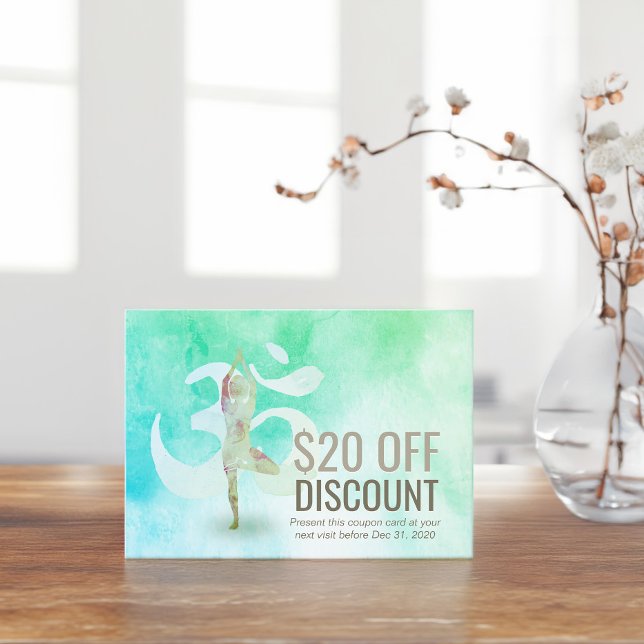 YOGA Instructor Discount Coupon Loyalty Om Symbol (Von Creator hochgeladen)