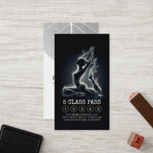 Yoga Instructor Einbeiner King Pose 5 Class Pass Treuekarte
