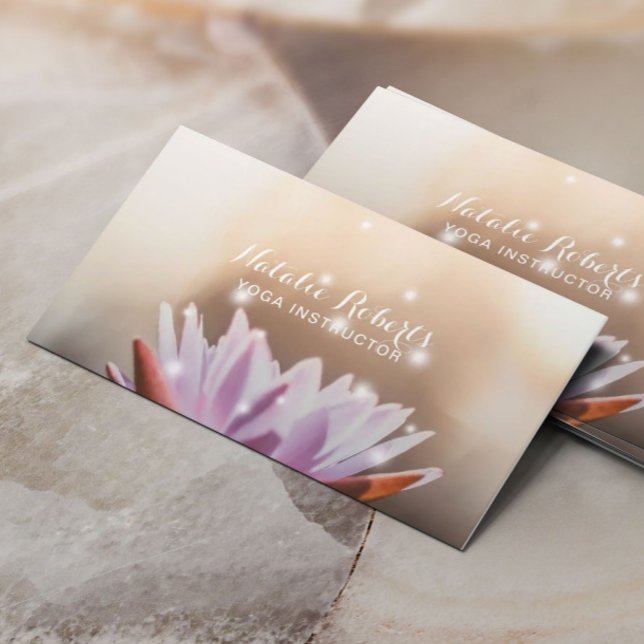 Yoga Instructor Elegante Lotus Blume Wellness-Cent Visitenkarte (Von Creator hochgeladen)
