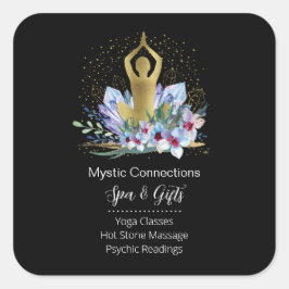 Yoga Instructor Energy Healer Crystals Reiki Welln Quadratischer Aufkleber