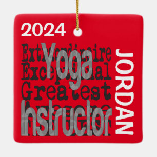 Yoga Instructor Extraordinaire CUSTOM Keramikornament