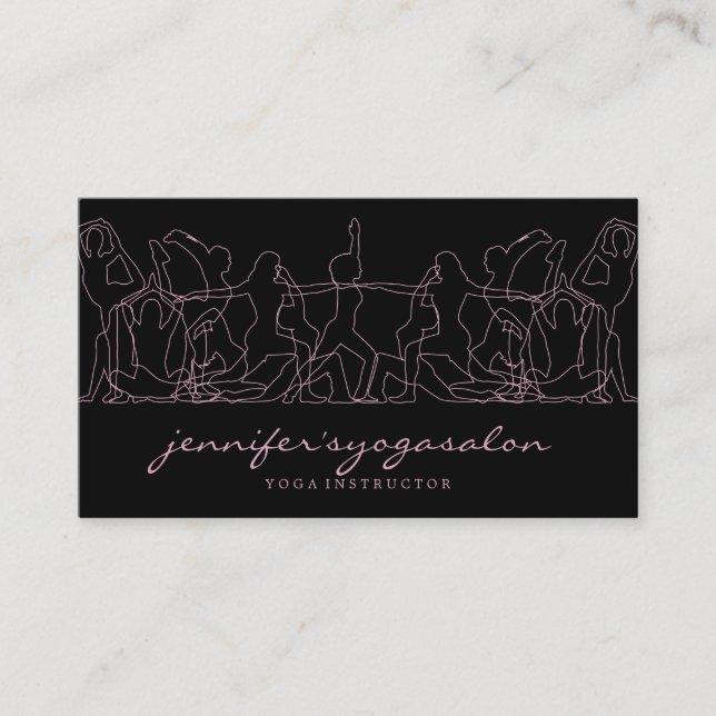 Yoga Instructor Fitness Personal Trainer Visitenkarte (Vorderseite)