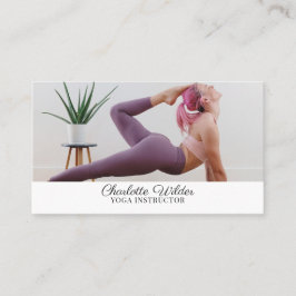 Yoga Instructor Foto Business Card Visitenkarte