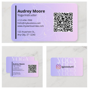 Yoga Instructor für persönliche Markenbezeichnunge Visitenkarte
