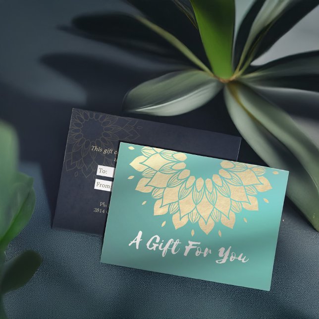 YOGA Instructor Gift Certificate Gold Foil Mandala (Von Creator hochgeladen)