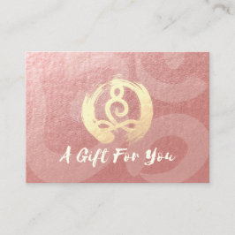 YOGA Instructor Gift Certificate Meditation Zen OM Rabattkarte