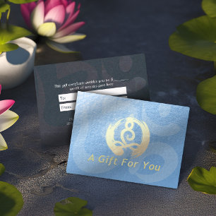 YOGA Instructor Gift Certificate Meditation Zen OM Rabattkarte