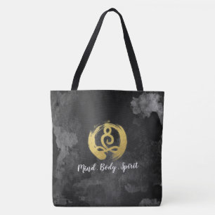 Yoga Instructor Gold Meditation Posture Zen Symbol Tasche