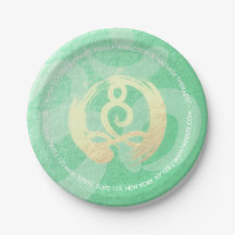 Yoga Instructor Green Gold Meditation Pose ZEN OM