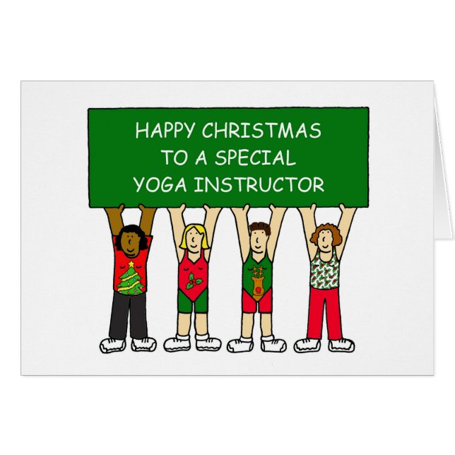 Yoga Instructor Happy Christmas (Vorderseite (Horizontal))