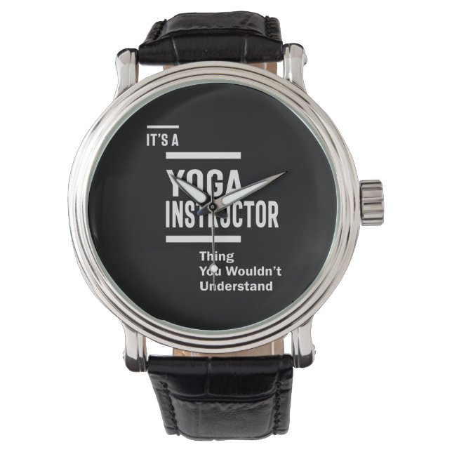 Yoga Instructor Job Title Gift Armbanduhr (Vorderseite)