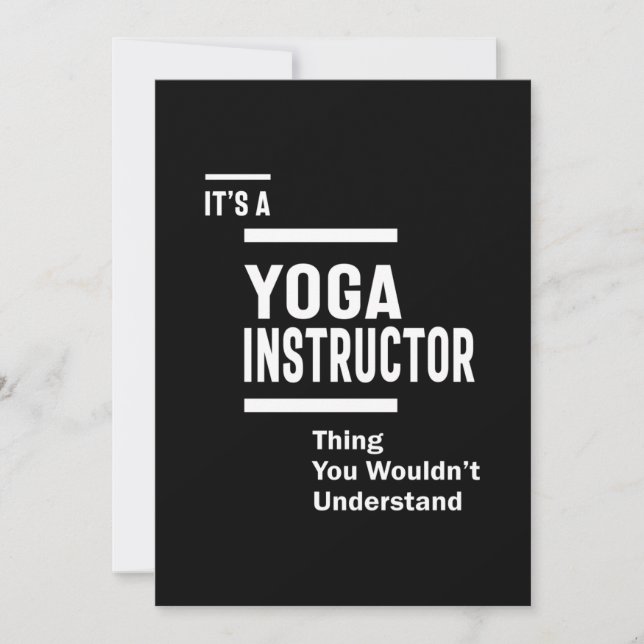 Yoga Instructor Job Title Gift Einladung (Vorderseite)