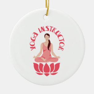 Yoga Instructor Keramik Ornament