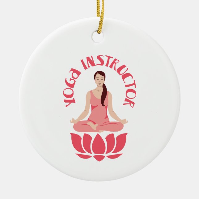 Yoga Instructor Keramik Ornament (Vorne)