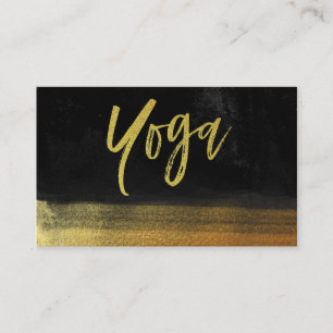 *~* Yoga Instructor Lehrer * Black Gold Modern Visitenkarte