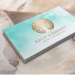 Yoga Instructor Life Coach Gold Tree Wasserfarbe Visitenkarte<br><div class="desc">Yoga Instructor Life Coach Gold Tree Watercolor Business Cards.</div>