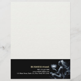 Yoga Instructor Lotus Medizin Pose Glühen Nebel Briefbogen