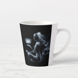 Yoga Instructor Lotus Medizin Pose Glühen Nebel Milchtasse