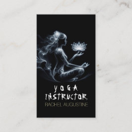 Yoga Instructor Lotus Medizin Pose Glühen Nebel Visitenkarte