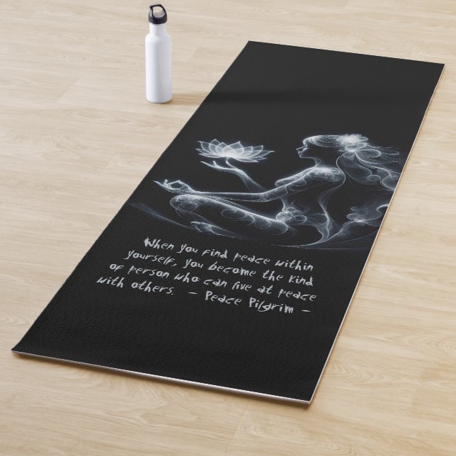 Yoga Instructor Lotus Medizin Pose Glühen Nebel Yogamatte (Beispiel)