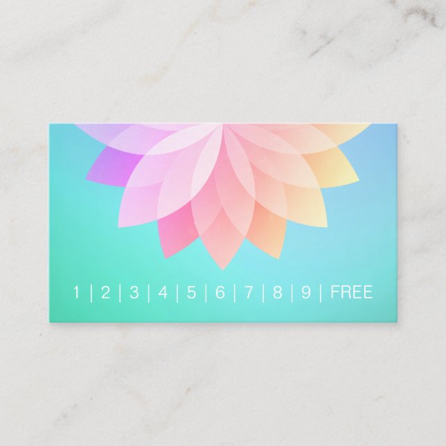 YOGA Instructor Loyalty Punch Colorful Mandala Treuekarte (Vorderseite)