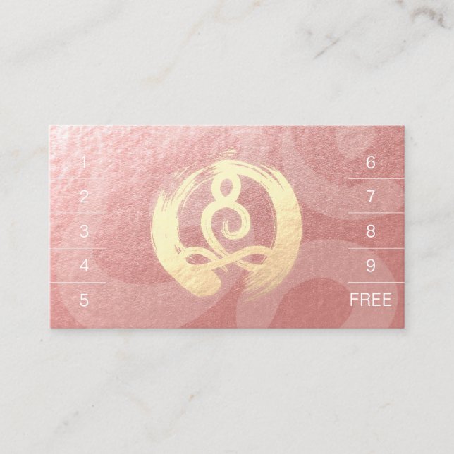 YOGA Instructor Loyalty Punch Meditation Pose Zen Treuekarte (Vorderseite)