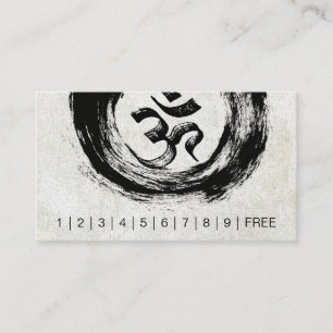 YOGA Instructor Loyalty Punch Pinsel OM ZEN Symbol Treuekarte
