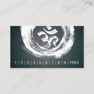 YOGA Instructor Loyalty Punch Pinsel OM ZEN Symbol Treuekarte