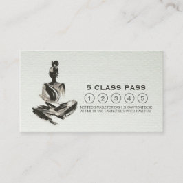Yoga Instructor Meditation Brushstrokes Class Pass Treuekarte