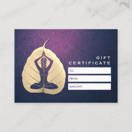 YOGA Instructor Meditation Pose Bodhi Leaf Cutting Rabattkarte